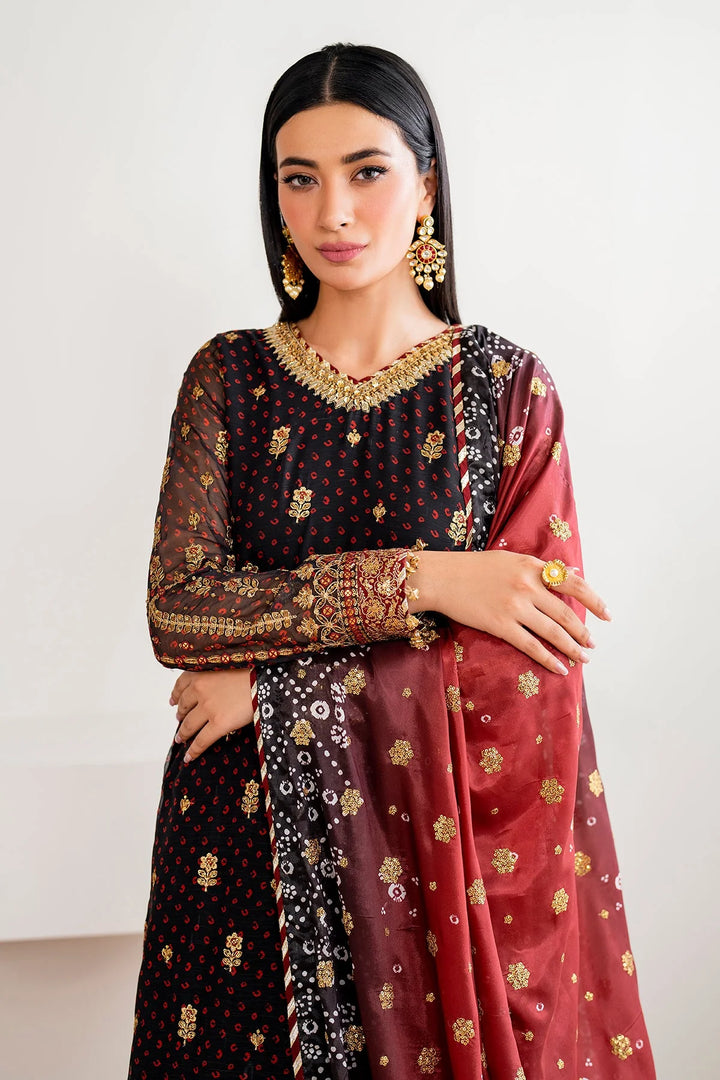 Elegant silk dupatta with scattered sequins from Baroque Embroidered Chiffon Collection – festive and sophisticated
