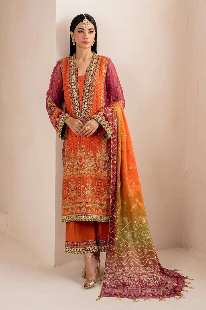 Baroque Silk Dupatta Suit - Chunri dupatta View 