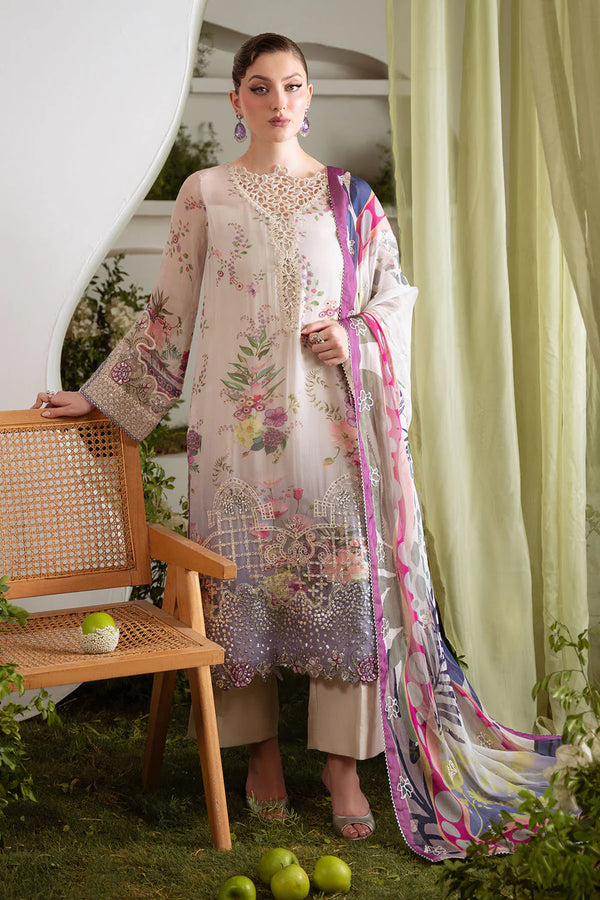 Nureh Amaya Embroidered & Printed Chiffon Ready to Wear 3 pc Suit Style 19