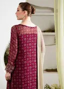 Embroidered chiffon dupatta with pallu patch – part of Nureh stitched formal suit
