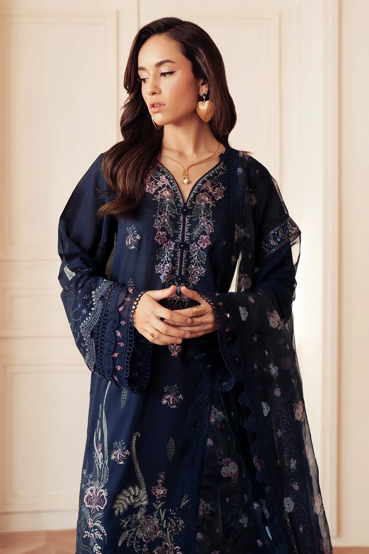 Model wearing FEYA FE-09 stitched 3-piece suit for festive or semi-formal wear
