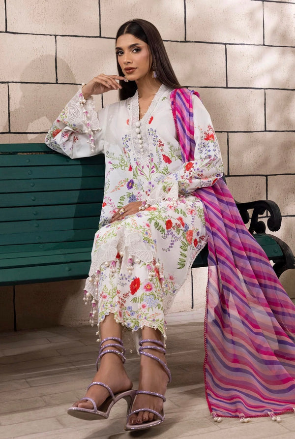Sana Safinaz 3 pc Stitched Lawn suit SSAF-024A