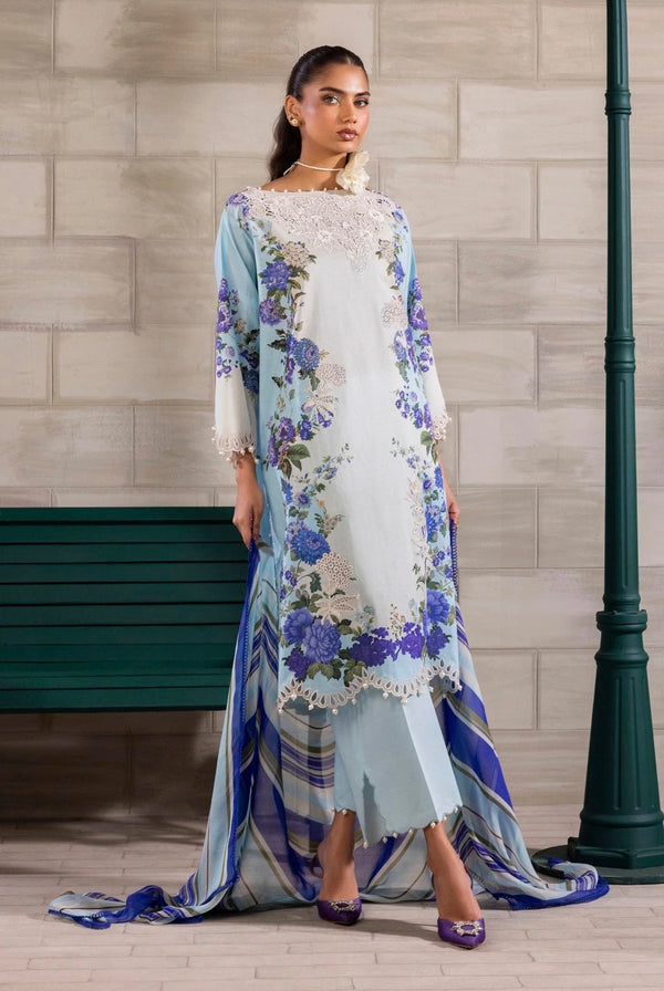 Sana Safinaz 3 pc Stitched Lawn suit SSAF-022B