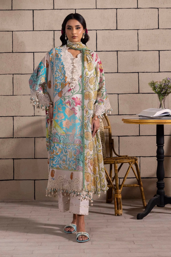 Sana Safinaz 3 pc Stitched Lawn suit SSAF-027B
