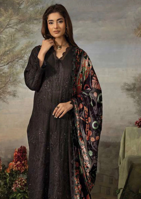 Embroidered Leather Peach Collection With Velvet Palachi Shawl RARTS-DS-11