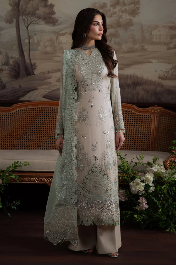 Nureh Elanora, Stitched Luxury Embroidered Chiffon Suite Style NEL 73