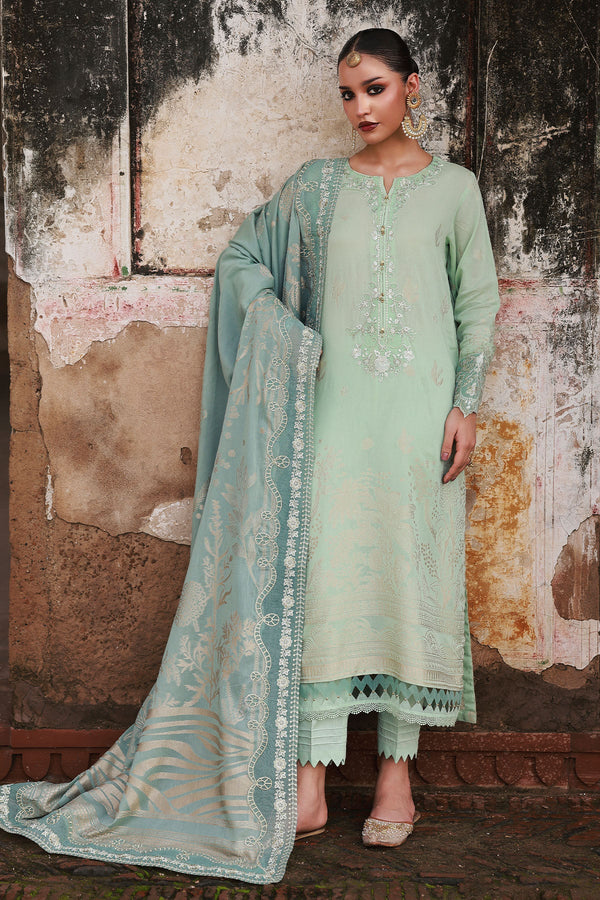 Nureh Maya Jacquard collection – festive 3-piece embroidered suit
