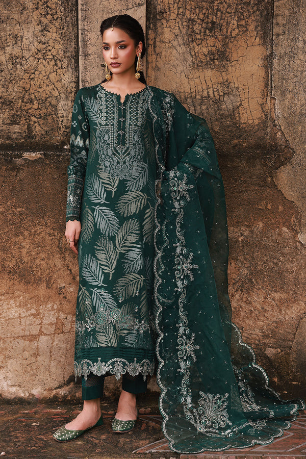 Nureh Maya Jacquard embroidered jacquard shirt with chiffon dupatta and cotton trouser
