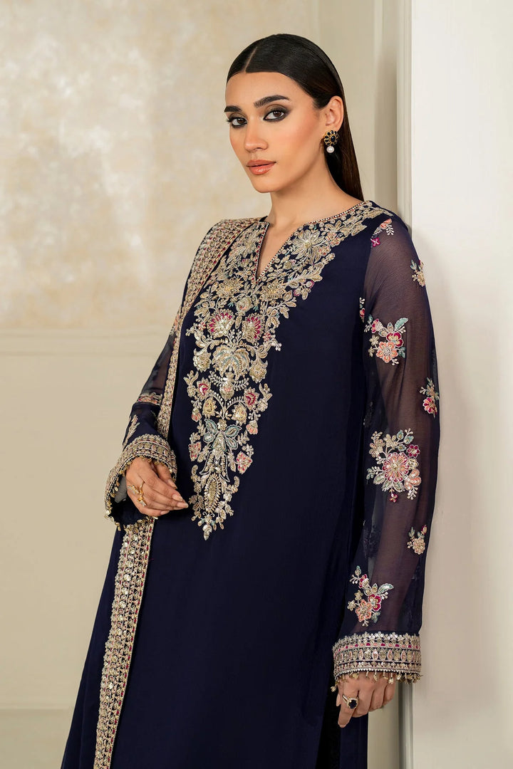 Naaz by Nazia Baroque PR-1143 luxury embroidered chiffon 3 piece outfit