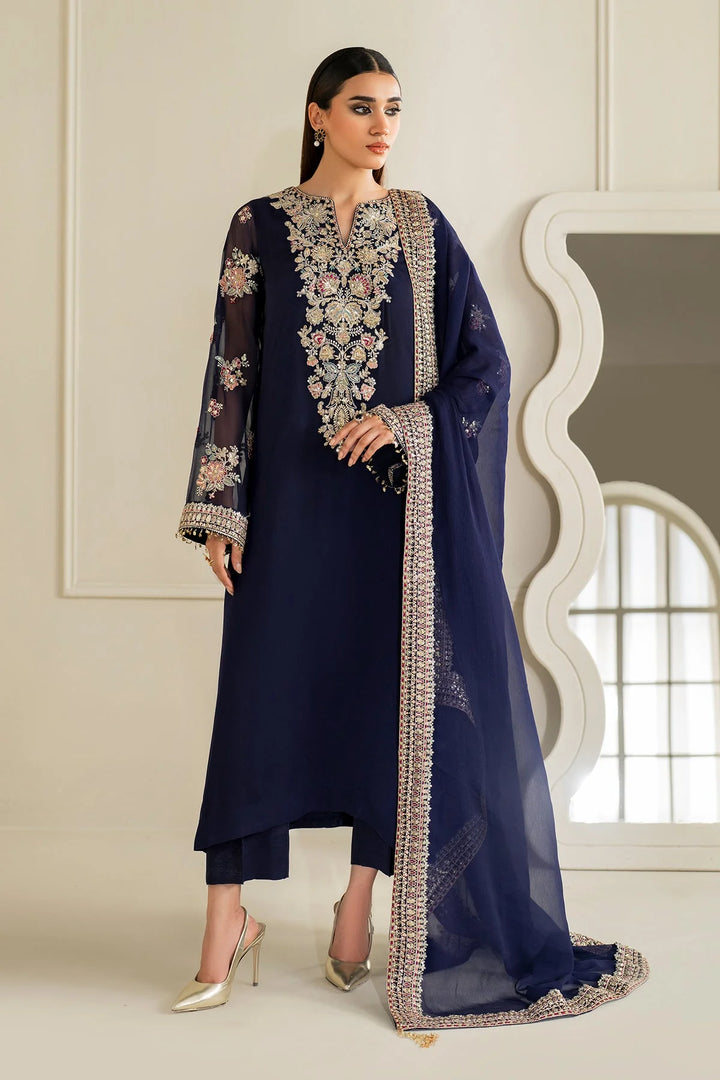 Naaz by Nazia Baroque PR-1143 luxury embroidered chiffon 3 piece outfit