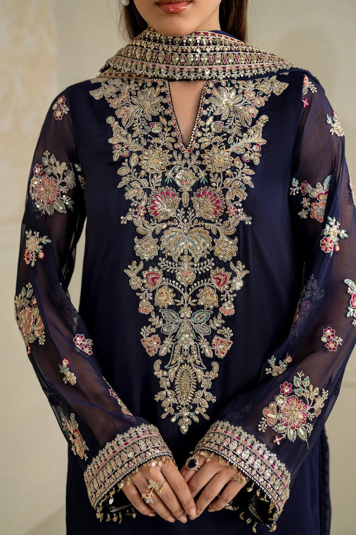 Naaz by Nazia Baroque PR-1143 fully stitched embroidered chiffon ensemble