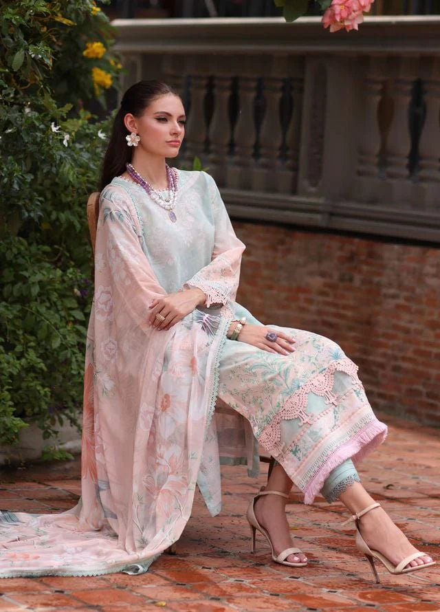 Model styled for summer event in Nureh lawn collection