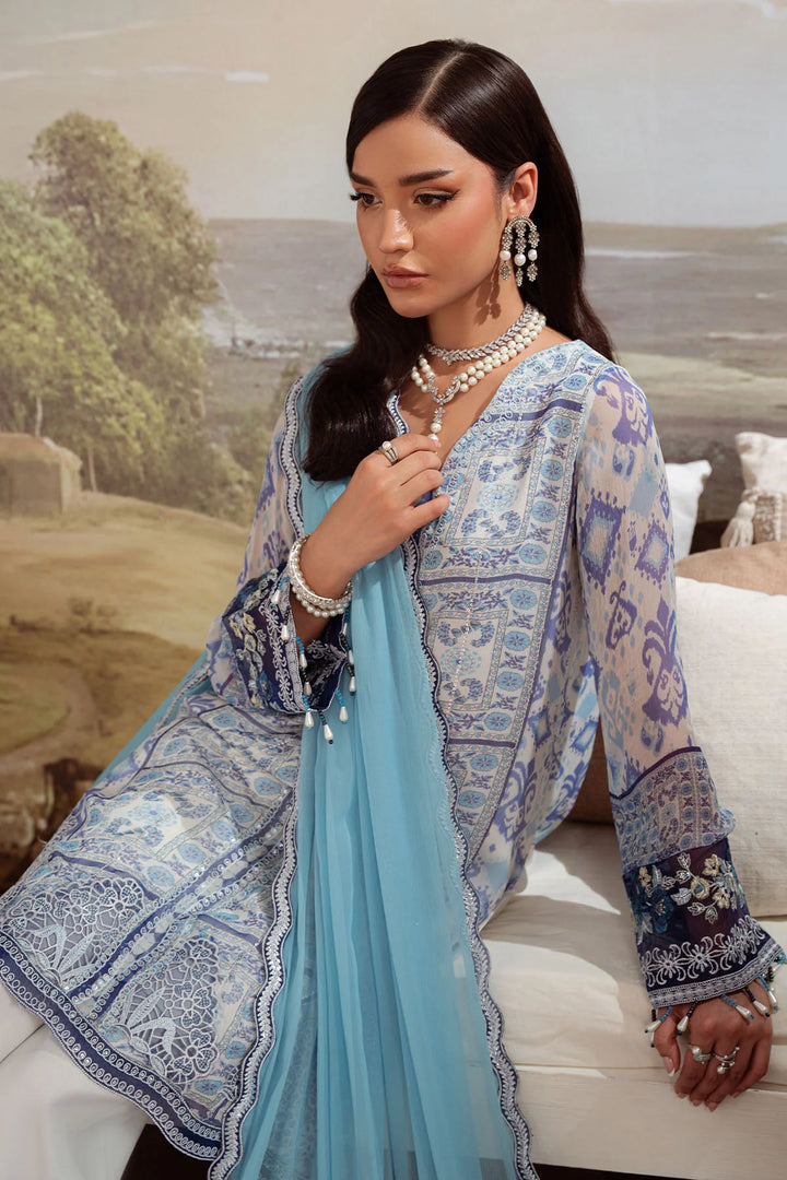 Flowy chiffon dupatta with embroidered borders from Amaya collection