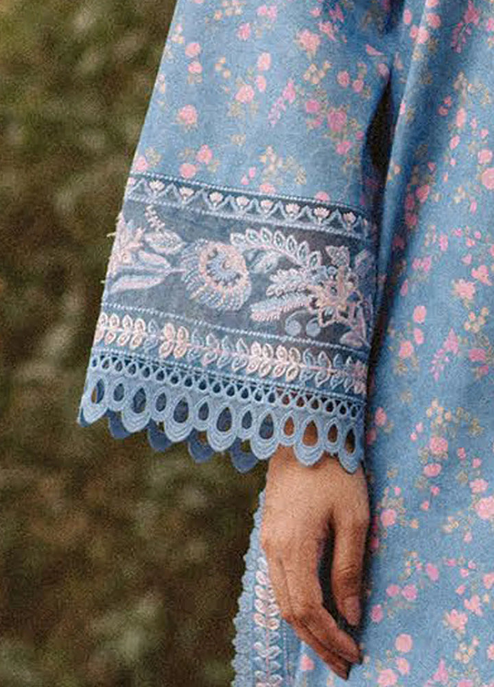 Sleeve detailing on Ayzel by Afrozeh stitched lawn outfit