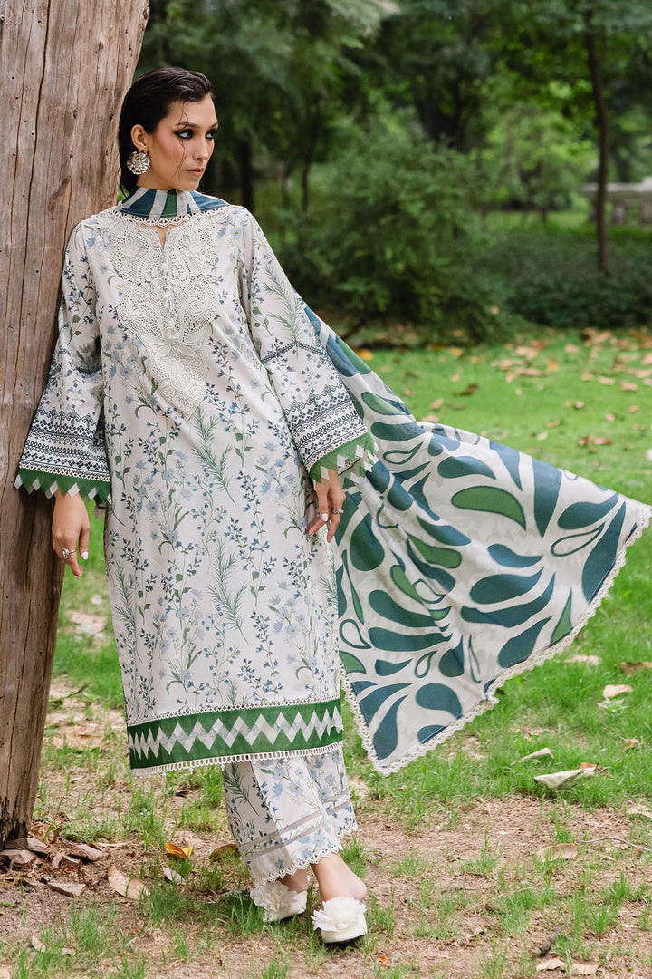 Zoomed-in shot of cotton trouser and shirt hem from Nureh lawn set