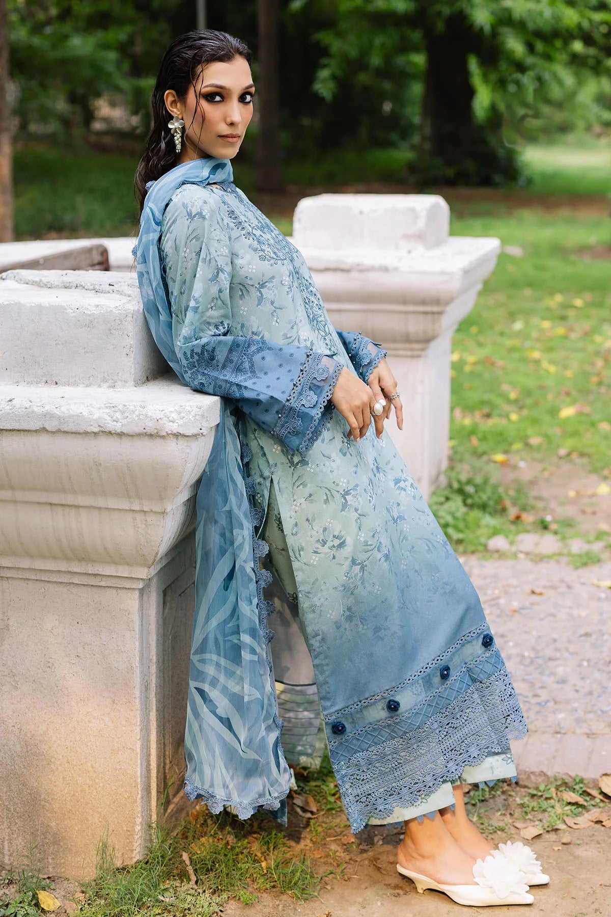 Nureh Daily Delights Summer Collection 3 pc stitched suit DD 10