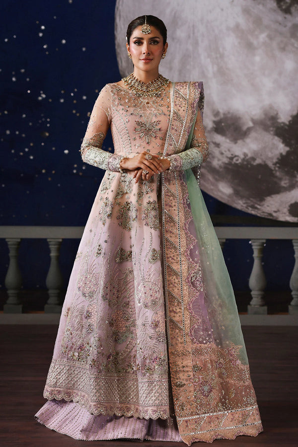 Nureh Jhoomroo embroidered and hand embellished organza suit front view – NaazbyNazia